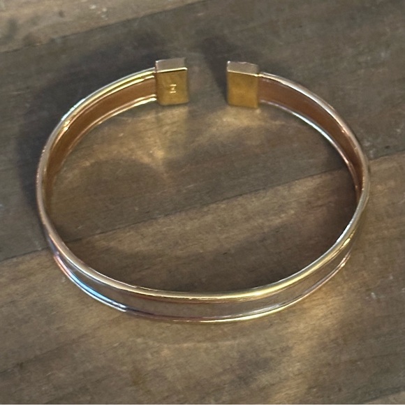 The Bradford Exchange 24K plated two tone Live, Love, Laugh cuff bracelet - Picture 9 of 9